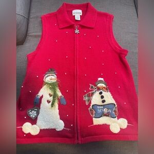 Breckenridge Red Knit Sweater with Snowflake Charm